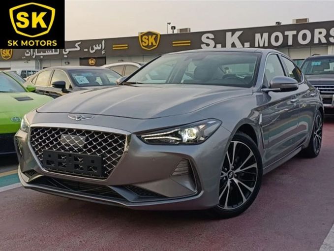 New Genesis G70 I Facelift, 2.0 l, 2021 in Dubai by SK Motors, Grey color. American Specs | AUTO.AE