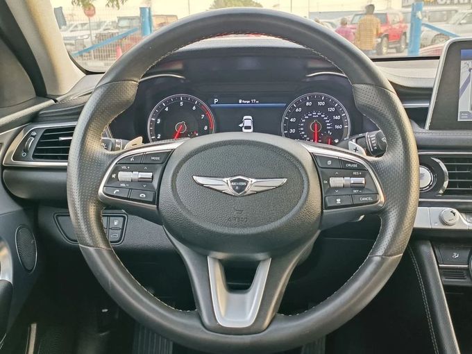 New Genesis G70 I Facelift, 2.0 l, 2021 in Dubai by SK Motors, Grey color. American Specs | AUTO.AE