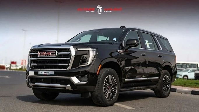 New GMC Yukon V Facelift, 5.3 l, 2025 in Dubai by Altass Motors, Black color. GCC Specs | AUTO.AE