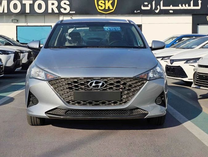 New Hyundai Accent V Facelift, 1.4 l, 2023 in Dubai by SK Motors, Silver color. GCC Specs | AUTO.AE