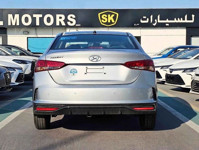 New Hyundai Accent V Facelift, 1.4 l, 2023 in Dubai by SK Motors, Silver color. GCC Specs | AUTO.AE