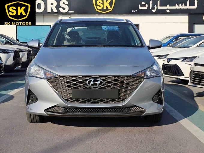 New Hyundai Accent V Facelift, 1.4 l, 2023 in Dubai by SK Motors, Silver color. GCC Specs | AUTO.AE