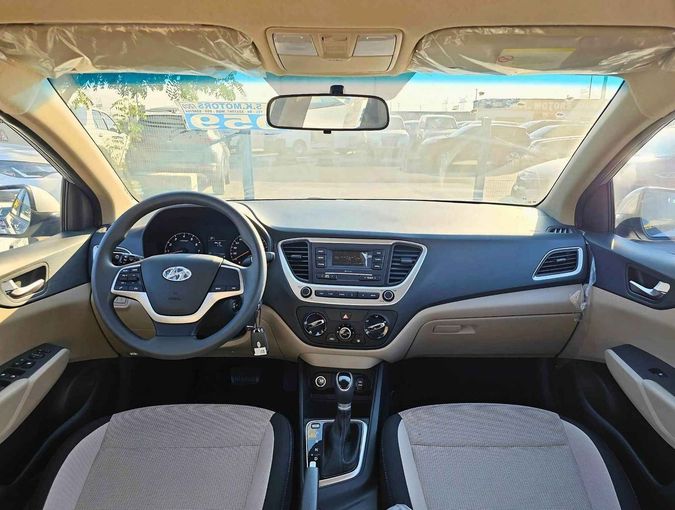 New Hyundai Accent V Facelift, 1.4 l, 2023 in Dubai by SK Motors, Silver color. GCC Specs | AUTO.AE