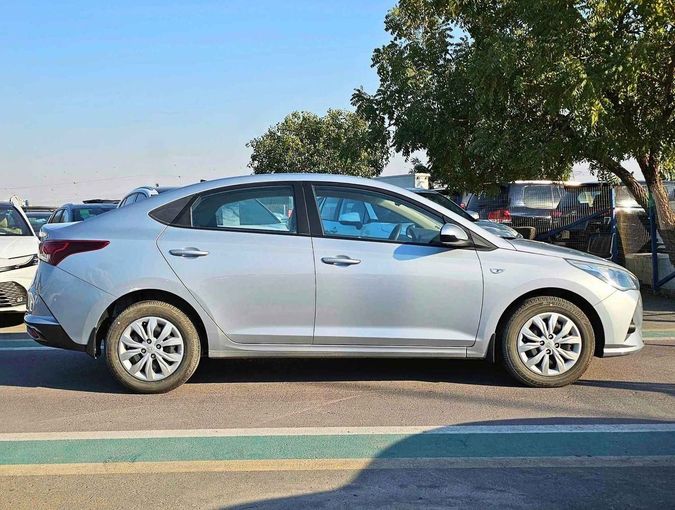 New Hyundai Accent V Facelift, 1.4 l, 2023 in Dubai by SK Motors, Silver color. GCC Specs | AUTO.AE