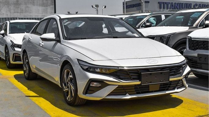 New Hyundai Elantra VII (CN7) Facelift, 1.6 l, 2023 in Dubai by Najem Motors, White color. Korean Specs | AUTO.AE