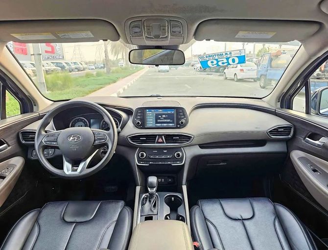 New Hyundai Santa Fe IV, 2.4 l, 2019 in Dubai by SK Motors, Blue color. American Specs | AUTO.AE