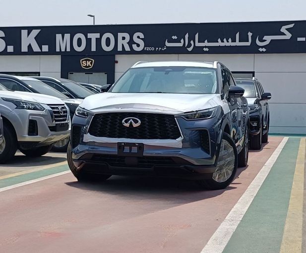 New Infiniti QX60 II, 3.5 l, 2023 in Dubai by SK Motors, Grey color. GCC Specs | AUTO.AE