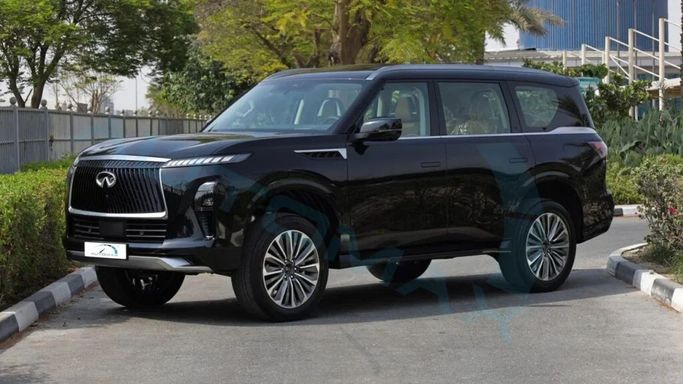 Новый Infiniti QX80 II, 3.5 л, 2025 в Дубае от Auto Max Group Черный цвет. GCC | AUTO.AE