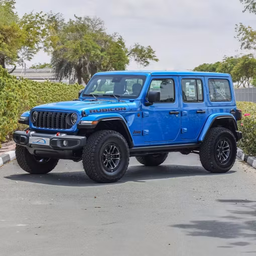 New Jeep Wrangler IV (JL) Facelift, 3.6 l, 2024 in Dubai by Auto Max Group, Light Blue color. GCC Specs | AUTO.AE