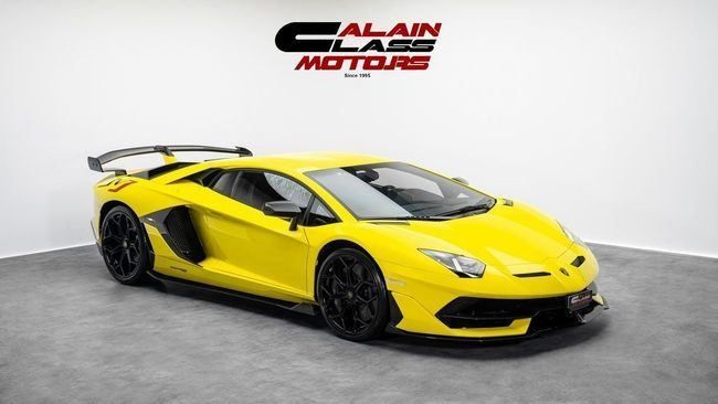 Used Lamborghini Aventador SVJ I Facelift, 6.5 l, 2020 in Dubai by Al Ain Class Motors, Yellow color. GCC Specs | AUTO.AE