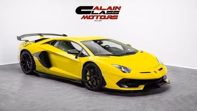 Used Lamborghini Aventador SVJ I Facelift, 6.5 l, 2019 in Dubai by Al Ain Class Motors, Yellow color. GCC Specs | AUTO.AE