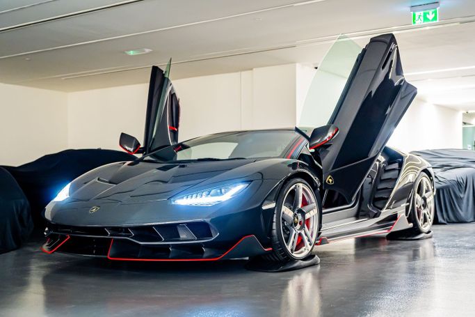 New Lamborghini Centenario I, 6.5 l, 2017 in Dubai, Black color. European Specs | AUTO.AE