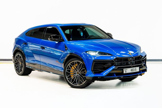 Lamborghini Urus Performante I Facelift, 2025 sport suv 5 dr. s for rent in Dubai by POF RENTAL, blue color | AUTO.AE