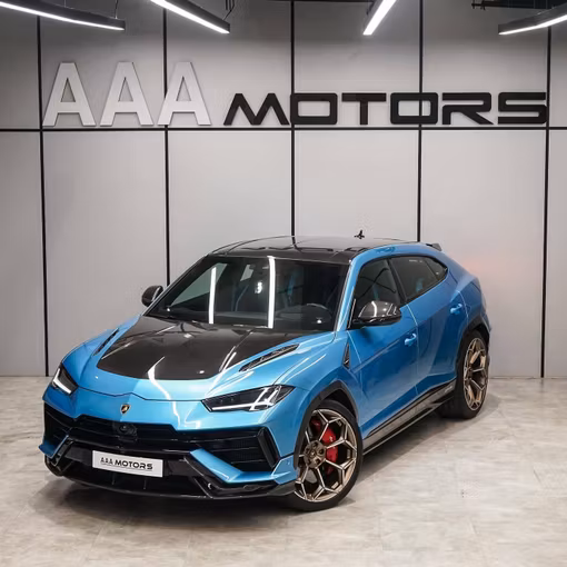 Used Lamborghini Urus Performante I Facelift, 4.0 l, 2023 in Dubai by AAA Motors, Light Blue color. European Specs | AUTO.AE