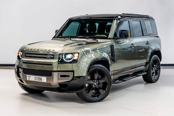 Land Rover Defender 110 II, 2025 внедорожник 5 дв. 110 стандарт класса в Дубае от POF RENTAL зеленый цвет | AUTO.AE