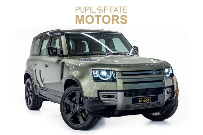 New Land Rover Defender II, 5.0 l, 2025 in Dubai by PUPIL OF FATE MOTORS, Green color. GCC Specs | AUTO.AE
