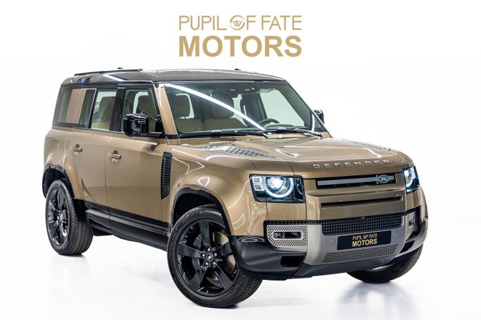 New Land Rover Defender II, 5.0 l, 2025 in Dubai by PUPIL OF FATE MOTORS, Golden color. GCC Specs | AUTO.AE