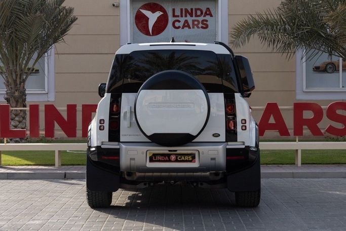 Used Land Rover Defender 110 II, 2.0 l, 2022 in Dubai by Linda Cars, White color. GCC Specs | AUTO.AE