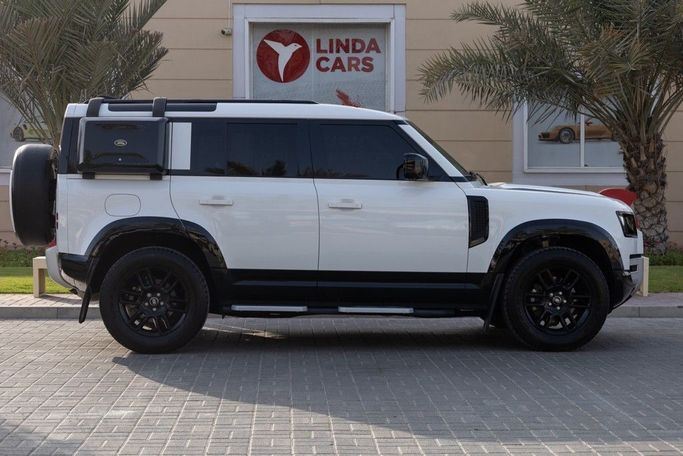Used Land Rover Defender 110 II, 2.0 l, 2022 in Dubai by Linda Cars, White color. GCC Specs | AUTO.AE