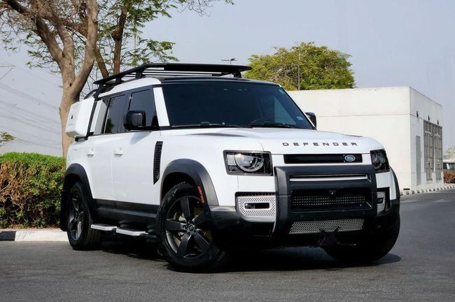 New Land Rover Defender 110 II, 2.0 l, 2023 in Dubai by Gulf Motors, White color. American Specs | AUTO.AE