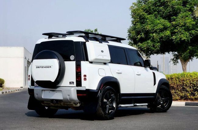 New Land Rover Defender 110 II, 2.0 l, 2023 in Dubai by Gulf Motors, White color. American Specs | AUTO.AE