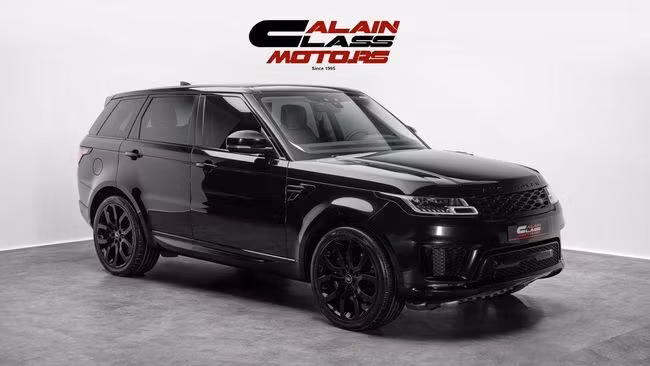 Used Land Rover Range Rover Sport II Facelift, 3.0 l, 2021 in Dubai by Al Ain Class Motors, Black color. GCC Specs | AUTO.AE