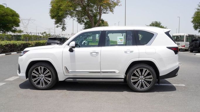 New Lexus LX 600 IV, 3.4 l, 2025 in Dubai by Najem Motors, White color. GCC Specs | AUTO.AE