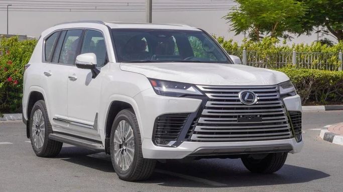 New Lexus LX 600 IV, 3.4 l, 2025 in Dubai by Najem Motors, White color. GCC Specs | AUTO.AE