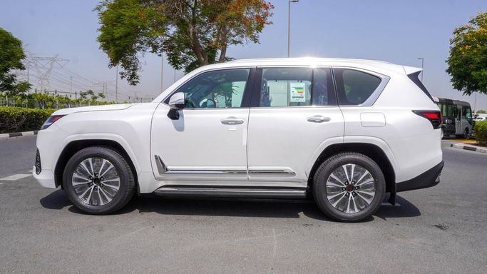 New Lexus LX 600 IV, 3.4 l, 2025 in Dubai by Najem Motors, White color. GCC Specs | AUTO.AE