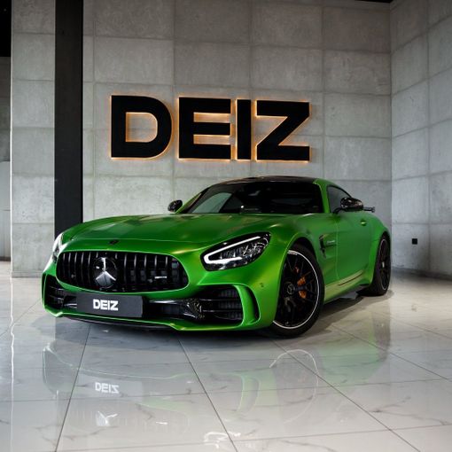 Mercedes-Benz AMG GT I Facelift, 2023 sport coupe for rent in Dubai by DEIZ, green color | AUTO.AE