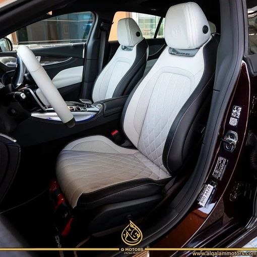 Used Mercedes-Benz AMG GT 53 I Facelift, 3.0 l, 2022 in Dubai by Q Motors, Maroon color. GCC Specs | AUTO.AE