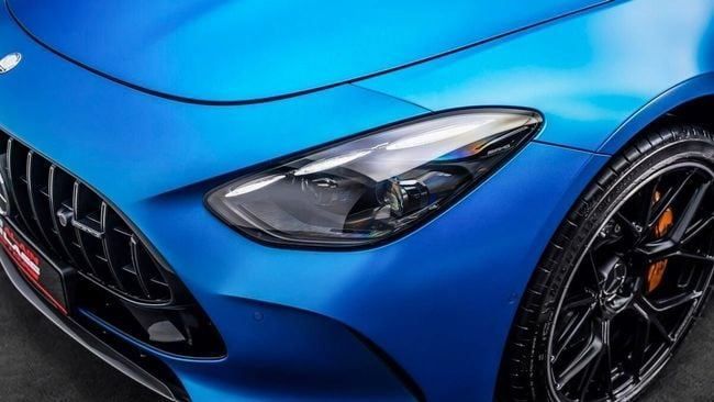 Подержанный Mercedes-Benz AMG GT 63 II, 4.0 л, 2024 в Дубае от Al Ain Class Motors Синий цвет. Европейская | AUTO.AE