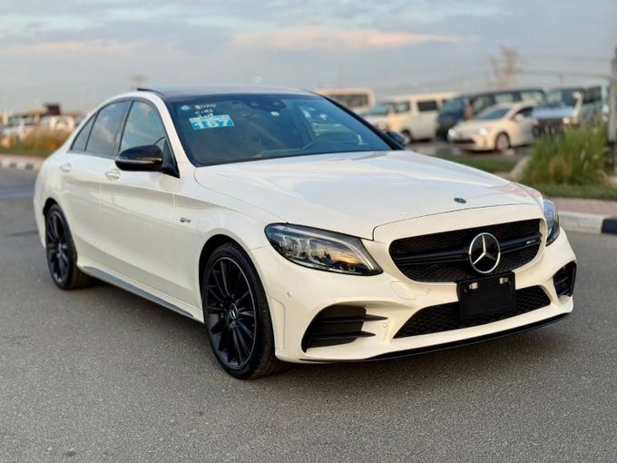 Used Mercedes-Benz C-Class AMG 43 AMG IV (W205) Facelift, 3.0 l, 2019 in Dubai by Saeed Auto, White color. Japanese Specs | AUTO.AE