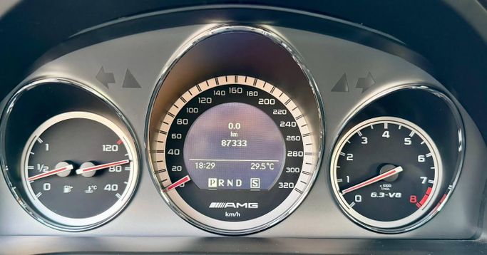 Used Mercedes-Benz C-Class AMG 63 AMG III (W204), 6.2 l, 2010 in Dubai by Saeed Auto, Grey color. Japanese Specs | AUTO.AE