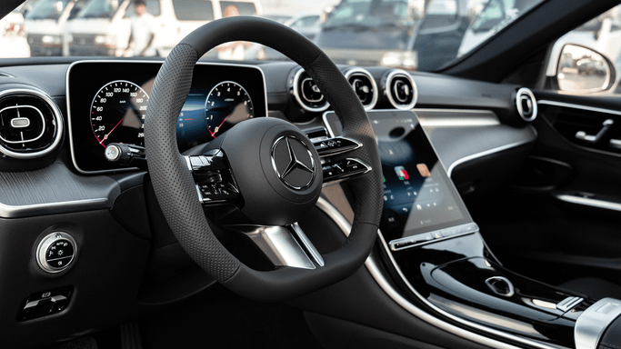 New Mercedes-Benz C-Class 200 V (W206), 2.0 l, 2025 in Dubai by Altass Motors, White color. Other | AUTO.AE