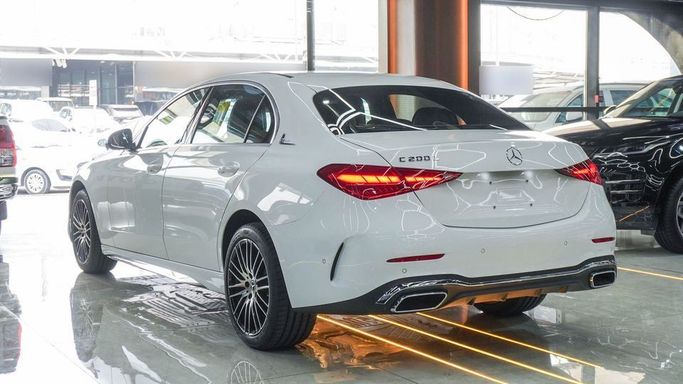 New Mercedes-Benz C-Class 200 L V (W206), 1.5 l, 2025 in Dubai by Najem Motors, White color. Chinese Specs | AUTO.AE