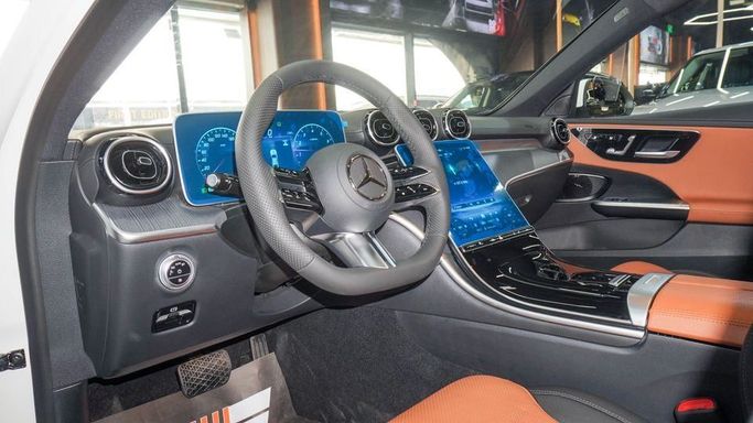 New Mercedes-Benz C-Class 200 L V (W206), 1.5 l, 2025 in Dubai by Najem Motors, White color. Chinese Specs | AUTO.AE