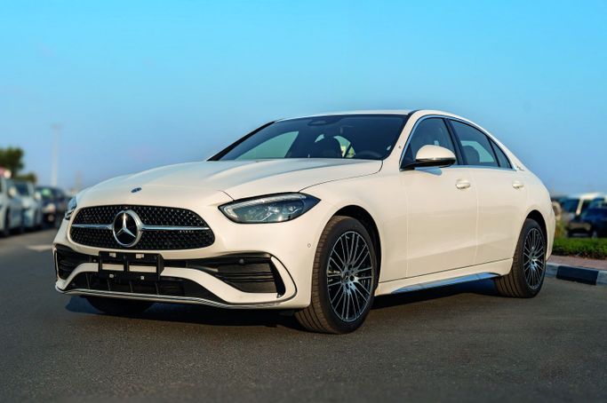 New Mercedes-Benz C-Class 200 L V (W206), 1.5 l, 2025 in Dubai by MENAMOTORS, White color. Chinese Specs | AUTO.AE