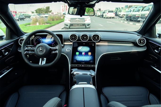 New Mercedes-Benz C-Class 200 L V (W206), 1.5 l, 2025 in Dubai by MENAMOTORS, White color. Chinese Specs | AUTO.AE