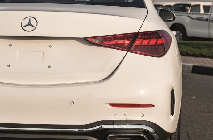 New Mercedes-Benz C-Class 200 L V (W206), 1.5 l, 2025 in Dubai by MENAMOTORS, White color. Chinese Specs | AUTO.AE
