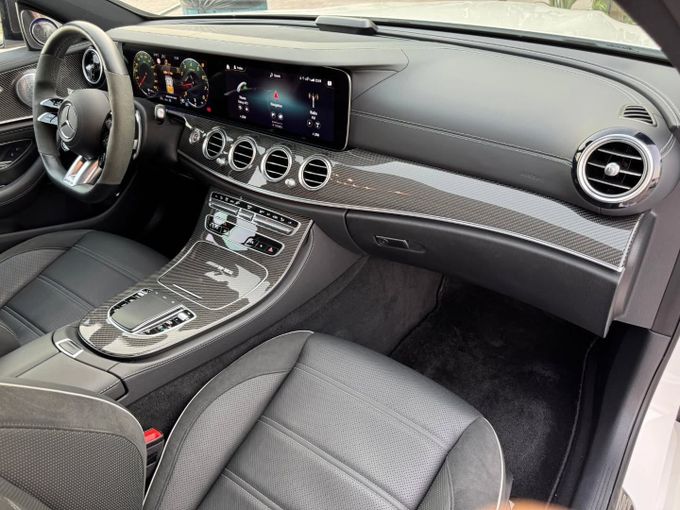 Used Mercedes-Benz E-Class AMG 63 AMG S V (W213) Facelift, 4.0 l, 2021 in Dubai by Saeed Auto, White color. Japanese Specs | AUTO.AE