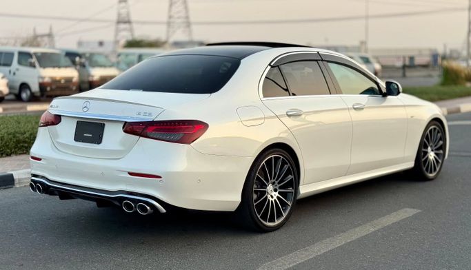 Used Mercedes-Benz E-Class AMG 53 AMG V (W213) Facelift, 3.0 l, 2022 in Dubai by Saeed Auto, White color. Japanese Specs | AUTO.AE