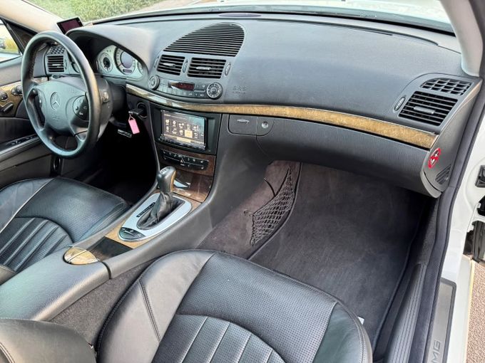 Used Mercedes-Benz E-Class AMG 55 AMG III (W211, S211), 5.4 l, 2003 in Dubai by Saeed Auto, White color. Japanese Specs | AUTO.AE