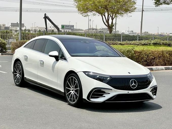 Used Mercedes-Benz EQS 450+, 2023 in Dubai by Formula Motors, White color. Japanese Specs | AUTO.AE
