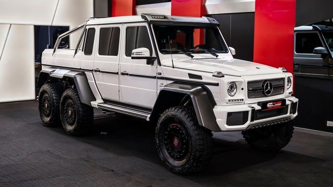 New Mercedes-Benz G-Class AMG 6x6 63 AMG, 5.5 l, 2014 in Dubai by Al Ain Class Motors, White color. GCC Specs | AUTO.AE