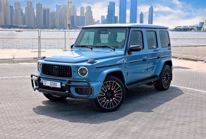 Mercedes-Benz G-Class AMG 63 4x4 Squared II (W463), 2025 внедорожник 5 дв. 4x4 squared бизнес класса в Дубае от POF RENTAL голубой цвет | AUTO.AE