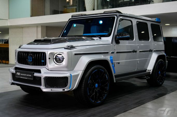 New Mercedes-Benz G-Class AMG Brabus 800 II (W463), 4.0 l, 2023 in Dubai by Fakhoury, Silver color. European Specs | AUTO.AE