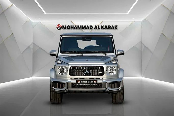 New Mercedes-Benz G-Class AMG 63 AMG II (W465) Facelift, 4.0 l, 2025 in Dubai by Mohammad Alkarak Motors, Silver color. Korean Specs | AUTO.AE
