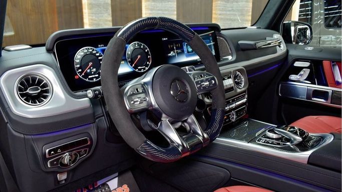 New Mercedes-Benz G-Class AMG 63 AMG II (W465) Facelift, 4.0 l, 2024 in Dubai by Najem Motors, Grey color. European Specs | AUTO.AE