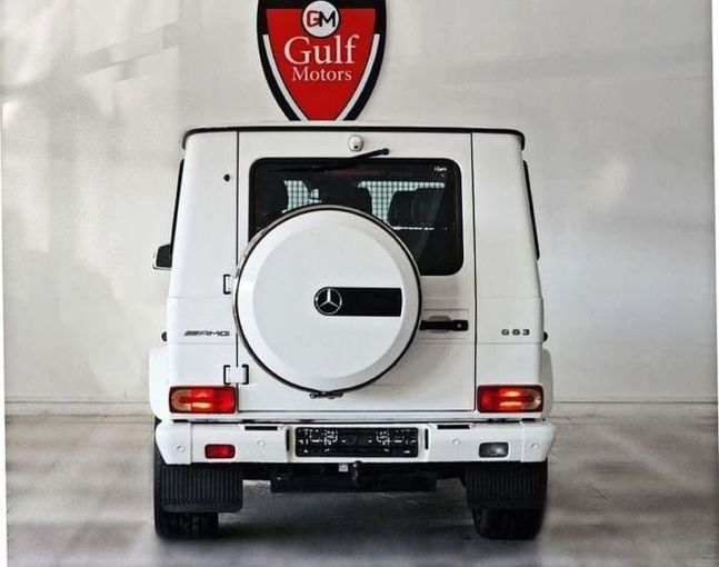 Used Mercedes-Benz G-Class AMG 63 AMG I (W463) Facelift 3, 5.5 l, 2017 in Dubai by Gulf Motors, White color. GCC Specs | AUTO.AE